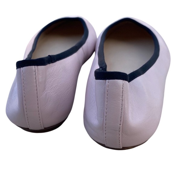 Karl Lagerfeld Leroux Paris Womens Ballet Flats Pink Leather Black Trim Size 10 - Picture 7 of 8